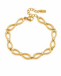 Front view of Endless Link Gold Bracelet by Zodiglow