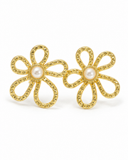 Alternate view of Fleur Sculptural Stud Earrings by Zodiglow