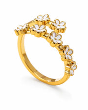 Additional view 9 of Fleurie Colorful Flower Wrap Ring by Zodiglow