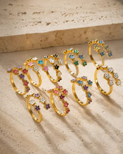 Additional view 10 of Fleurie Colorful Flower Wrap Ring by Zodiglow