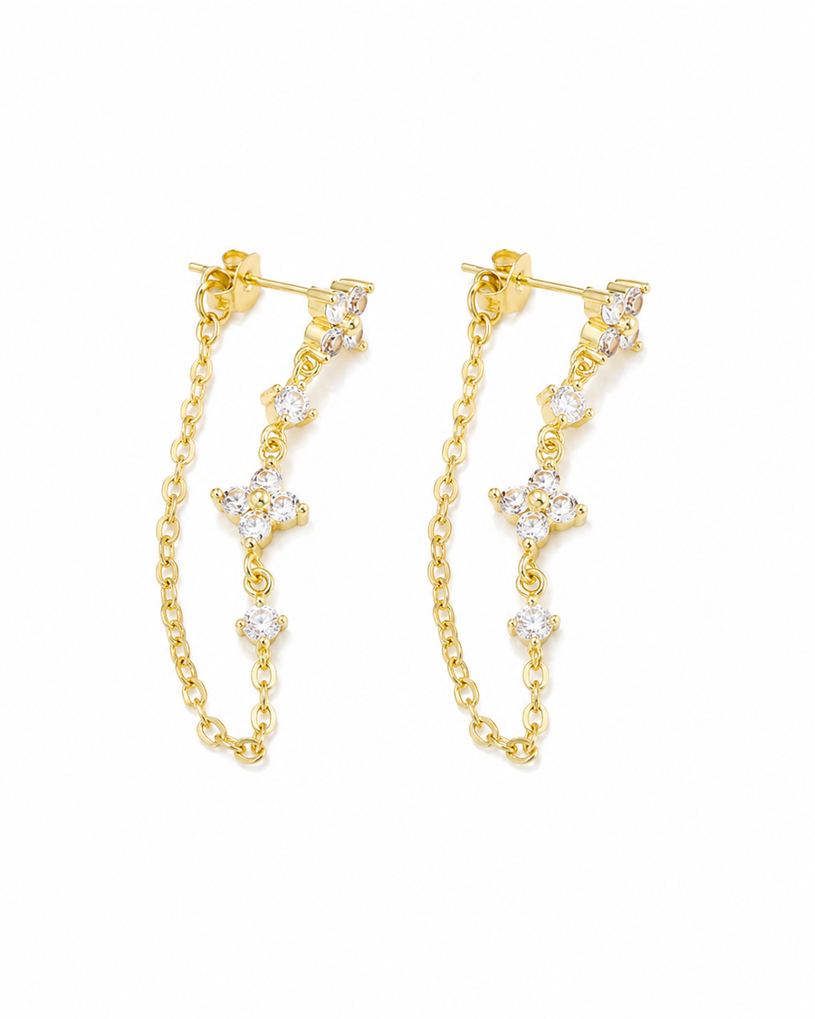Flora Chain Drop Earrings