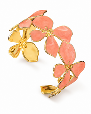 Additional view 8 of Flora Enamel Cuff Bracelet by Zodiglow
