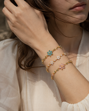 Side view of Flora Zircon Bracelet by Zodiglow