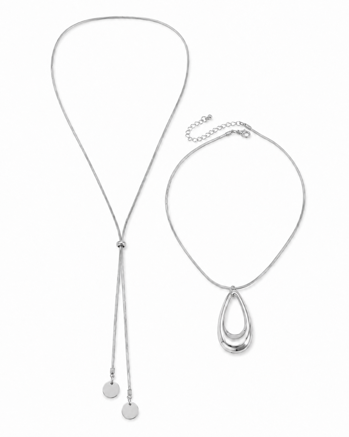 Alternate view of Fluid Drop Necklace Set by Zodiglow