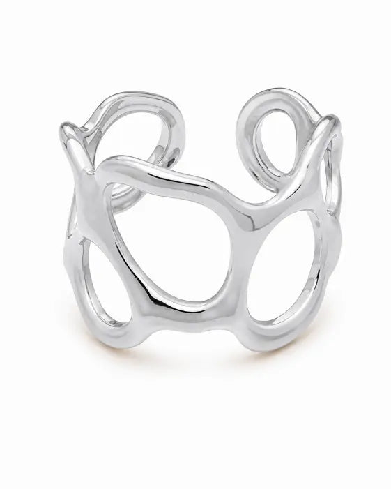 Additional view 8 of Fluid Forms Sculptural Openwork Ring Collection by Zodiglow