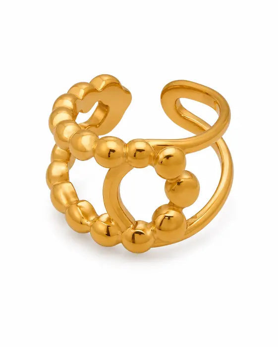 Additional view 9 of Fluid Forms Sculptural Openwork Ring Collection by Zodiglow