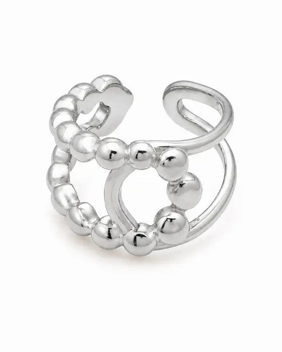 Additional view 10 of Fluid Forms Sculptural Openwork Ring Collection by Zodiglow
