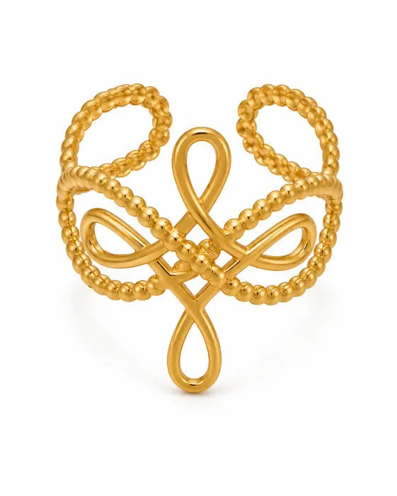 Additional view 11 of Fluid Forms Sculptural Openwork Ring Collection by Zodiglow