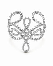 Additional view 12 of Fluid Forms Sculptural Openwork Ring Collection by Zodiglow