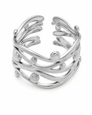 Additional view 14 of Fluid Forms Sculptural Openwork Ring Collection by Zodiglow