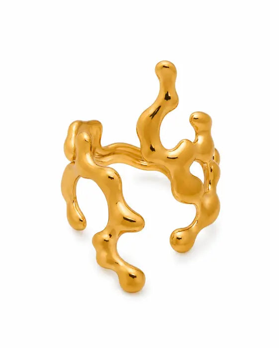 Additional view 15 of Fluid Forms Sculptural Openwork Ring Collection by Zodiglow