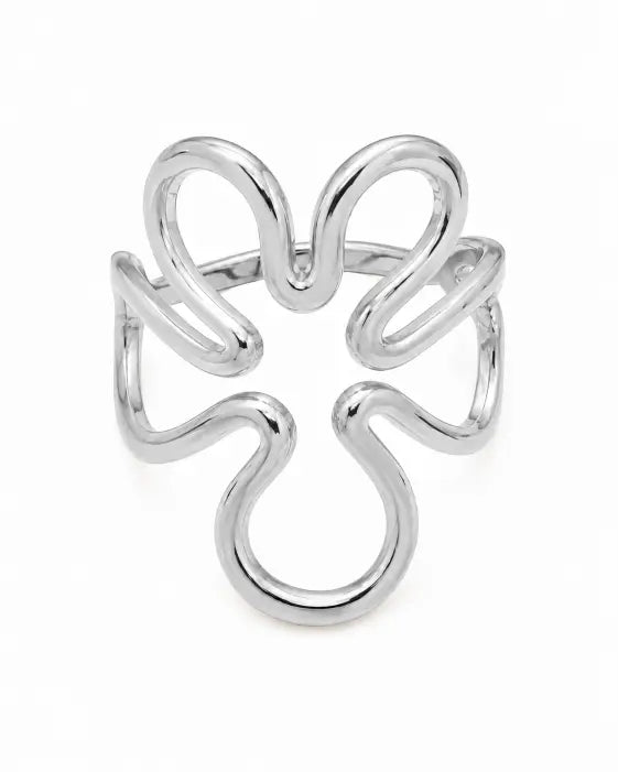 Additional view 17 of Fluid Forms Sculptural Openwork Ring Collection by Zodiglow