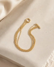 Detail view of Golden Cascade Toggle Bracelet by Zodiglow