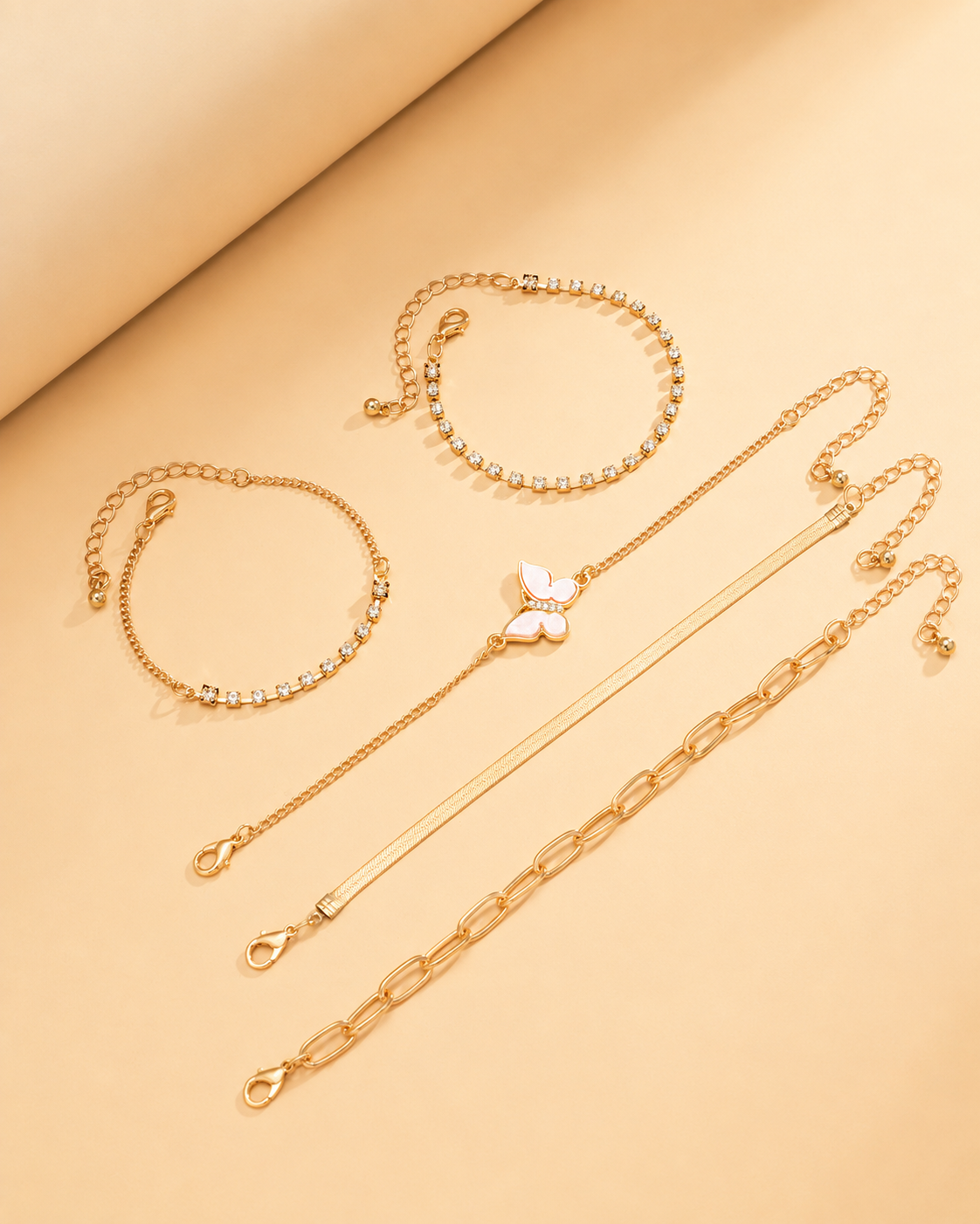 Alternate view of Golden Layering Bracelet Series by Zodiglow