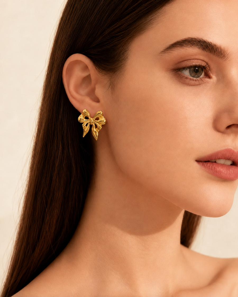 Golden Muse Stud Earrings