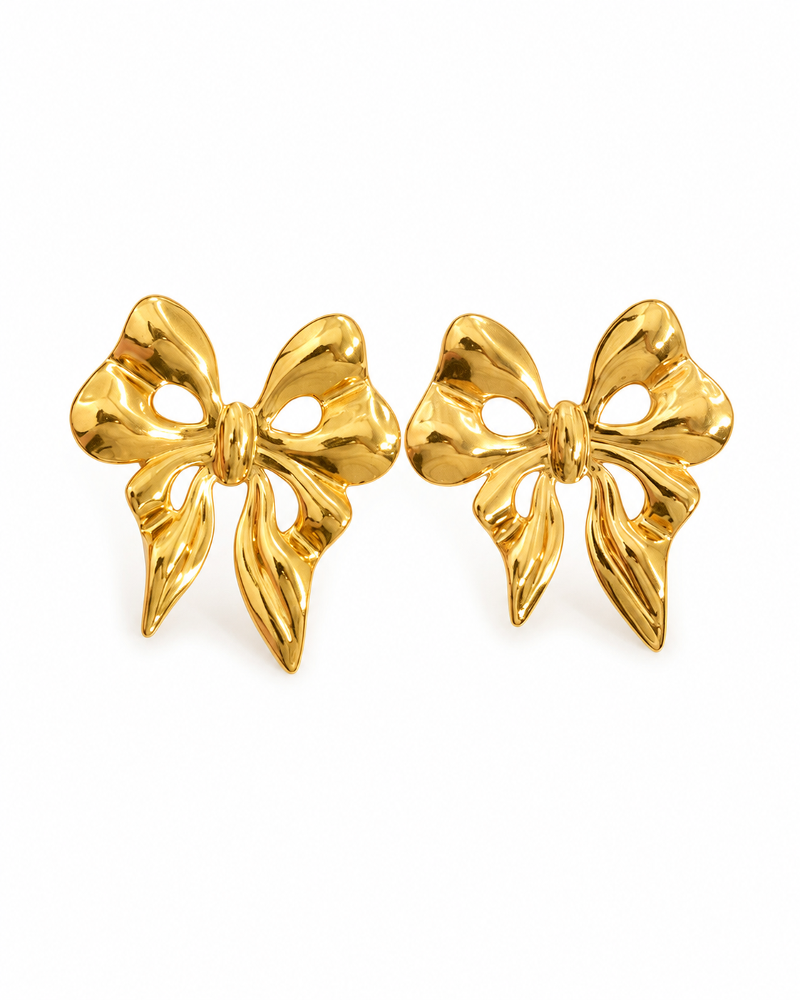 Front view of Golden Muse Stud Earrings by Zodiglow