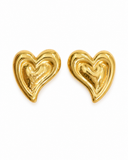 Side view of Golden Muse Stud Earrings by Zodiglow