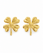 Additional view 7 of Golden Muse Stud Earrings by Zodiglow