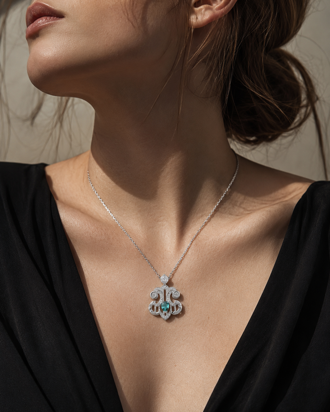 Alternate view of Iris Bloom Necklace by Zodiglow