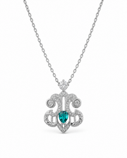 Front view of Iris Bloom Necklace by Zodiglow