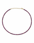 Front view of January Birthstone Garnet Beaded Necklace by Zodiglow