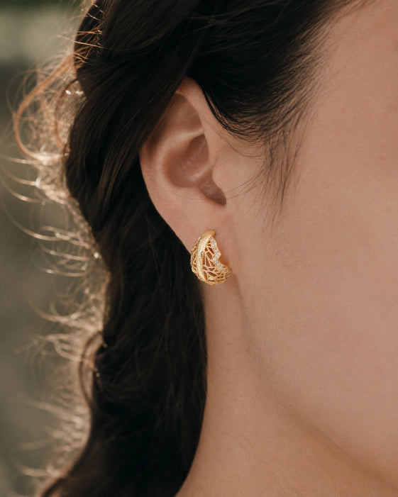Alternate view of Laceleaf Reverie Stud Earrings by Zodiglow