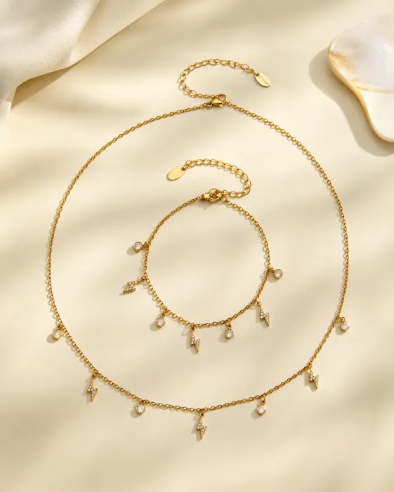 Close-up view of Layered Spark 3-Piece Set by Zodiglow