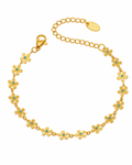 Front view of Turquoise Bloom Bracelet by Zodiglow