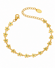 Front view of Turquoise Bloom Bracelet by Zodiglow