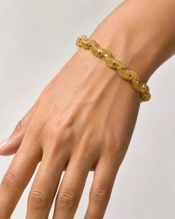 Alternate view of Golden Weave Bracelet by Zodiglow