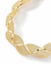 Detail view of Golden Weave Bracelet by Zodiglow