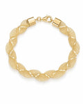Front view of Golden Weave Bracelet by Zodiglow