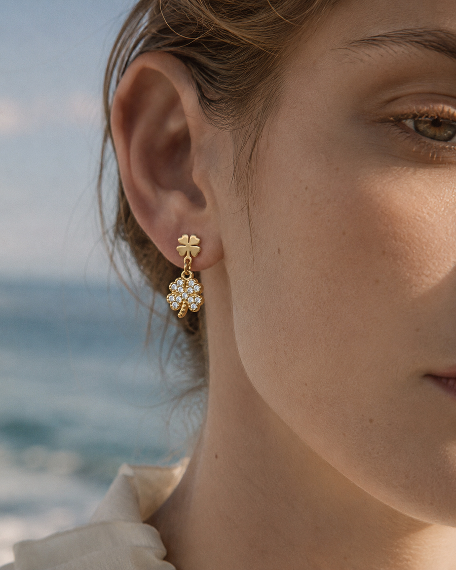 Lucky Bloom Zircon Earrings