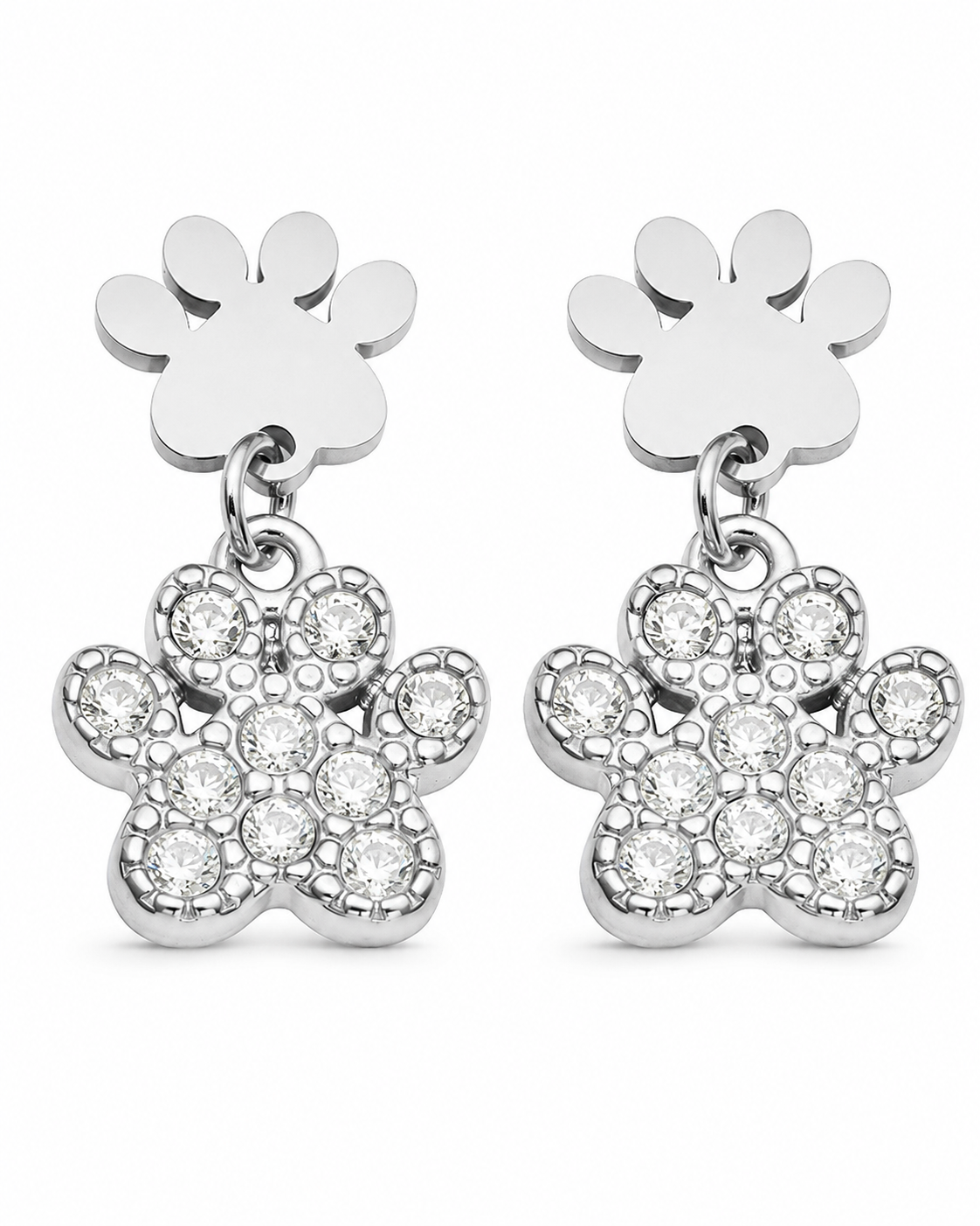 Close-up view of Lucky Bloom Zircon Earrings by Zodiglow