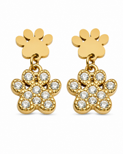 Side view of Lucky Bloom Zircon Earrings by Zodiglow