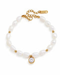 Front view of Pearl Spark Charm Bracelet by Zodiglow