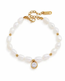Front view of Pearl Spark Charm Bracelet by Zodiglow
