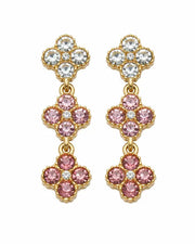 Additional view 7 of Aurelia Clover Garden Zircon Drop Earrings by Zodiglow