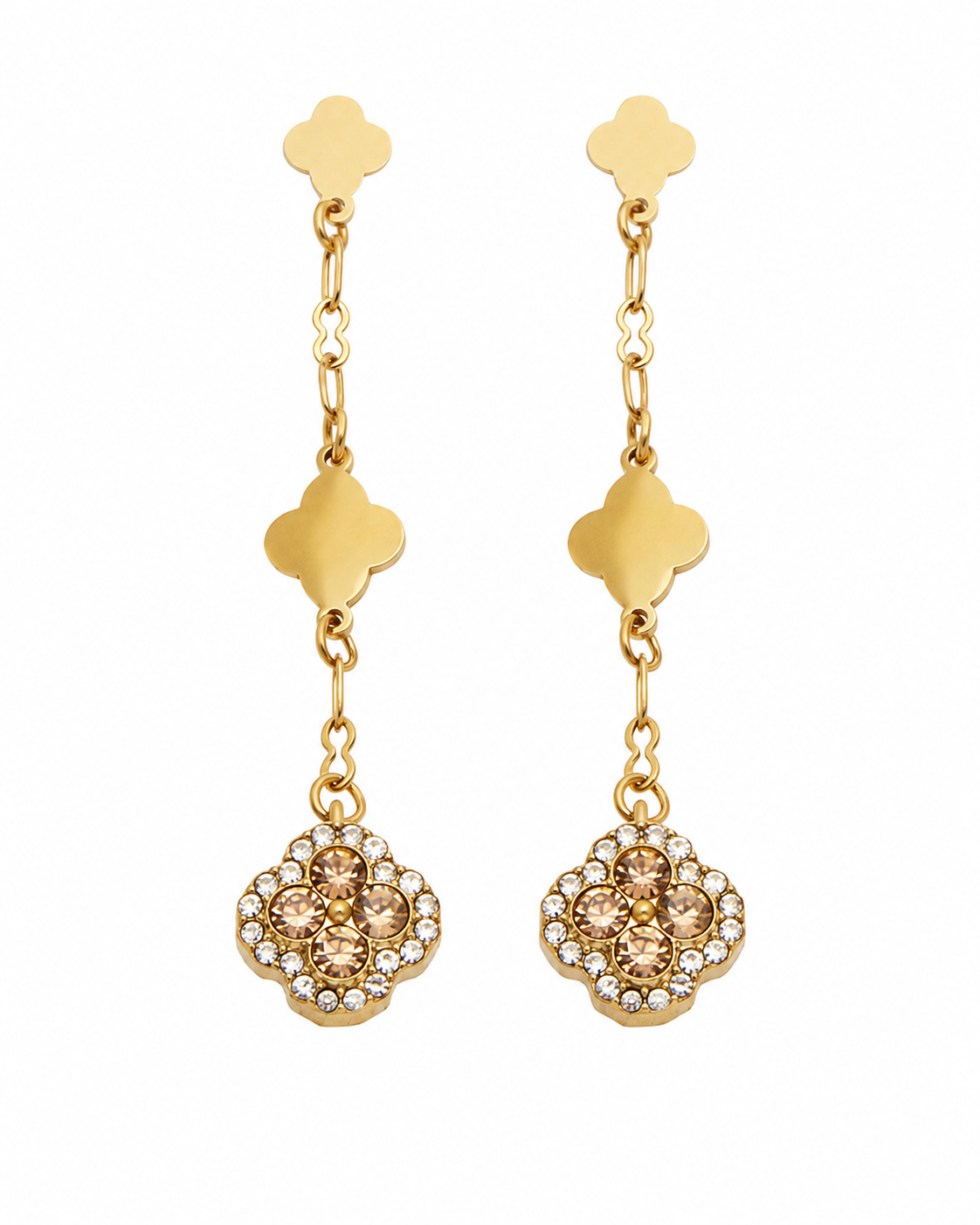 Additional view 8 of Lumi Clover Drop Earrings by Zodiglow