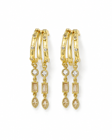 Front view of Lumi Double Drop Earrings by Zodiglow
