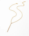 Front view of Lumi Drop White Zircon Necklace by Zodiglow
