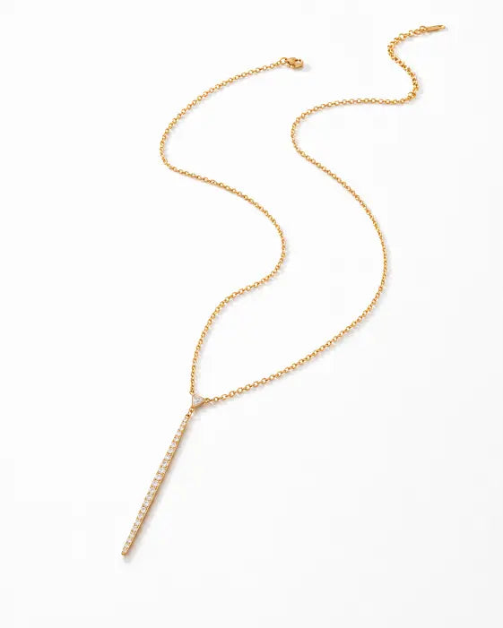 Lumi Drop White Zircon Necklace