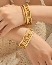 Styled view of Lumi Zircon Bangle Series by Zodiglow