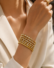 Styled view of Lumi Zircon Bangle Series by Zodiglow