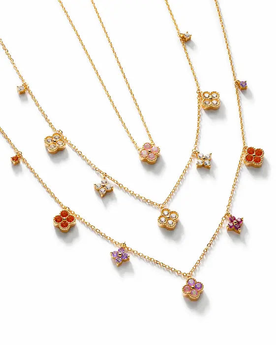 Detail view of Lumière Clover Opal Necklace by Zodiglow