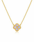 Front view of Lumière Clover Opal Necklace by Zodiglow