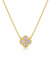 Front view of Lumière Clover Opal Necklace by Zodiglow