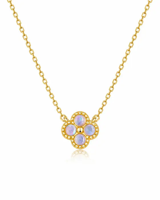 Lumière Clover Opal Necklace