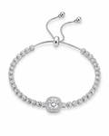 Front view of Luna Halo Slider Bracelet by Zodiglow