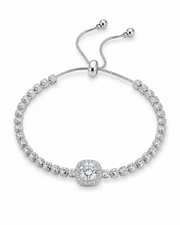 Front view of Luna Halo Slider Bracelet by Zodiglow